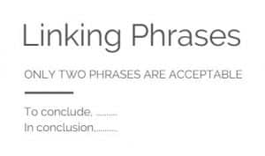 IELTS conclusion linking phrases