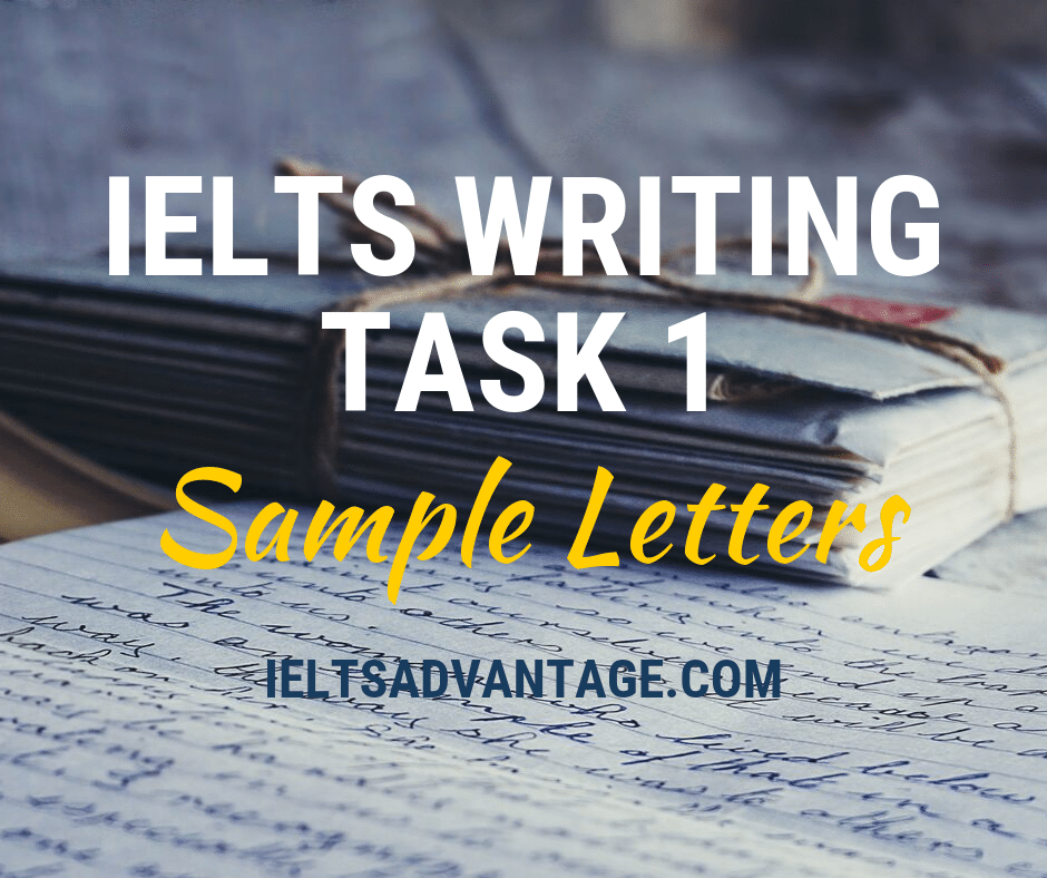 IELTS Writing Task 1 Sample Letters